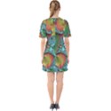 Fractal Art Colorful Pattern Sixties Short Sleeve Mini Dress View2