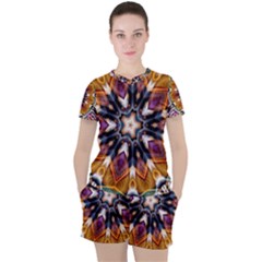 Kaleidoscope Pattern Kaleydograf Women s Tee And Shorts Set