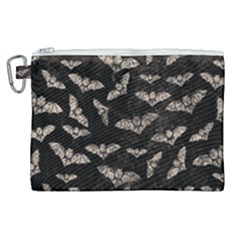 Vintage Halloween Bat Pattern Canvas Cosmetic Bag (xl) by Valentinaart