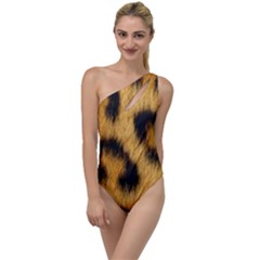 Animal Print Leopard To One Side Swimsuit by NSGLOBALDESIGNS2