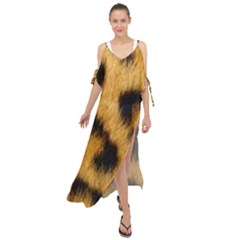 Animal Print Leopard Maxi Chiffon Cover Up Dress by NSGLOBALDESIGNS2