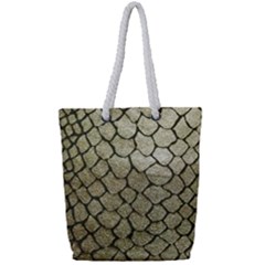 Snake Print Full Print Rope Handle Tote (small) by NSGLOBALDESIGNS2