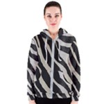 Zebra print Women s Zipper Hoodie