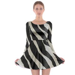Zebra Print Long Sleeve Skater Dress by NSGLOBALDESIGNS2