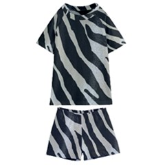 Zebra Print Kids  Swim Tee And Shorts Set