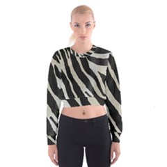 Zebra Print Cropped Sweatshirt by NSGLOBALDESIGNS2