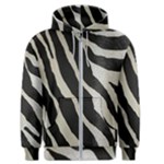 Zebra 2 print Men s Zipper Hoodie