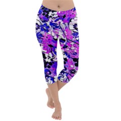 Floral Legging Floral Rug Lightweight Velour Capri Yoga Leggings by dressshop