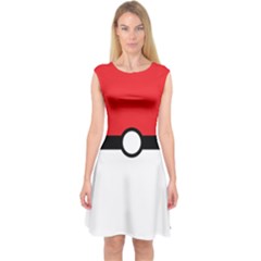 Poke Ball Capsleeve Midi Dress by raeraeshescrafty