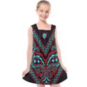 Blue And Red Bandana Kids  Cross Back Dress View1