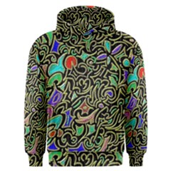 Swirl Retro Abstract Doodle Men s Overhead Hoodie by dressshop