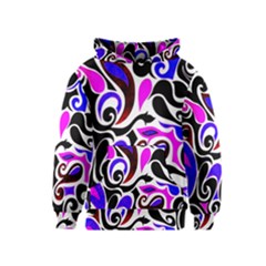 Retro Swirl Abstract Kids  Pullover Hoodie by dressshop