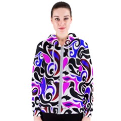 Retro Swirl Abstract Women s Zipper Hoodie by dressshop