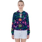 Colorful Pattern Women s Tie Up Sweat