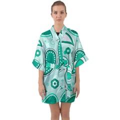 Seamless Quarter Sleeve Kimono Robe by Hansue