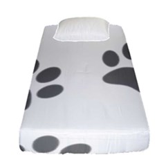 Pets Footprints Fitted Sheet (single Size)