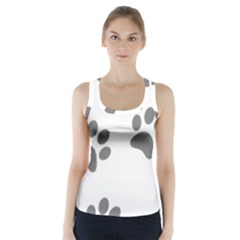 Pets Footprints Racer Back Sports Top by Hansue