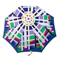 Color Graffiti Pattern Geometric Folding Umbrellas by Nexatart