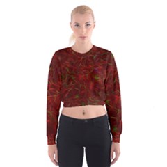 Abstract Pattern Color Shape Cropped Sweatshirt by Nexatart