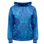 Blue Abstract Pattern Art Shape Women s Pullover Hoodie
