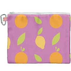 Seamlessly Pattern Fruits Fruit Canvas Cosmetic Bag (xxxl) by Nexatart