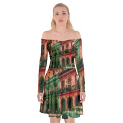 Havana Cuba Architecture Capital Off Shoulder Skater Dress by Nexatart