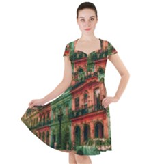 Havana Cuba Architecture Capital Cap Sleeve Midi Dress by Nexatart