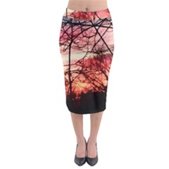 October Sunset Midi Pencil Skirt by bloomingvinedesign