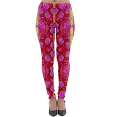 Roses And Butterflies On Ribbons As A Gift Of Love Lightweight Velour Leggings by pepitasart