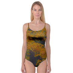 Yellow Fall Leaves And Branches Camisole Leotard  by bloomingvinedesign