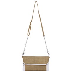 Burlap Coffee Sack Grunge Knit Look Mini Crossbody Handbag