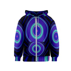 Digital Art Background Pink Blue Kids  Zipper Hoodie by Sapixe