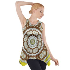 Pretty As A Flower Everywhere You Can See Side Drop Tank Tunic