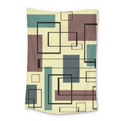 Mid Century Modern Rectangles Small Tapestry by KayCordingly