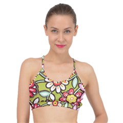 Flowers Fabrics Floral Design Basic Training Sports Bra by Sapixe