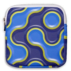 Pattern Curve Design Seamless Mini Square Pouch by Sapixe