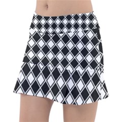 Square Diagonal Pattern Seamless Tennis Skirt