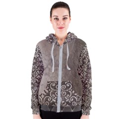 Wordsworth Grey Mix Women s Zipper Hoodie by DeneWestUK