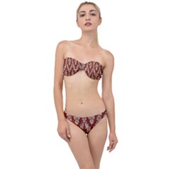 Chorley Weave Brown Classic Bandeau Bikini Set by DeneWestUK