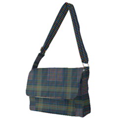 Plaid Pencil Crayon Pattern Full Print Messenger Bag by emilyzragz