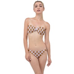 Waffle Polka Dot Pattern Classic Bandeau Bikini Set by emilyzragz