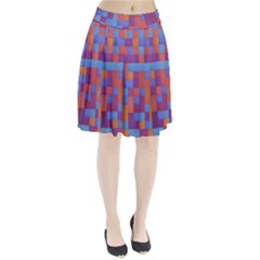 Squares Background Geometric Modern Pleated Skirt