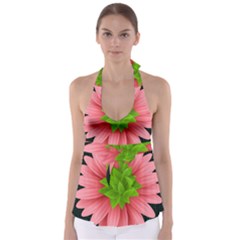 Plant Flower Flowers Design Leaves Babydoll Tankini Top by Sapixe