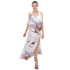 Fishes And Flowers Maxi Chiffon Cover Up Dress by burpdesignsA