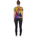 Abstract Vibrant Colour Short Sleeve Sports Top  View2