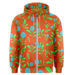 Background Texture Seamless Flowers Men s Zipper Hoodie