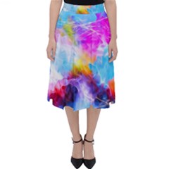 Background Drips Fluid Colorful Classic Midi Skirt by Sapixe