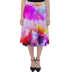 Background Drips Fluid Colorful Classic Midi Skirt by Sapixe