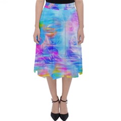 Background Drips Fluid Colorful Classic Midi Skirt by Sapixe