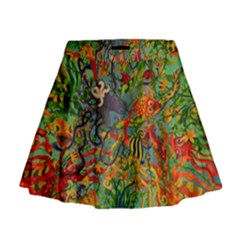 Dubai Hotel Art Mini Flare Skirt by Sapixe